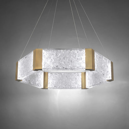 Modern Forms Forever 34" Wide LED Suspended Drum Chandelier with K5 Crystal Shades
