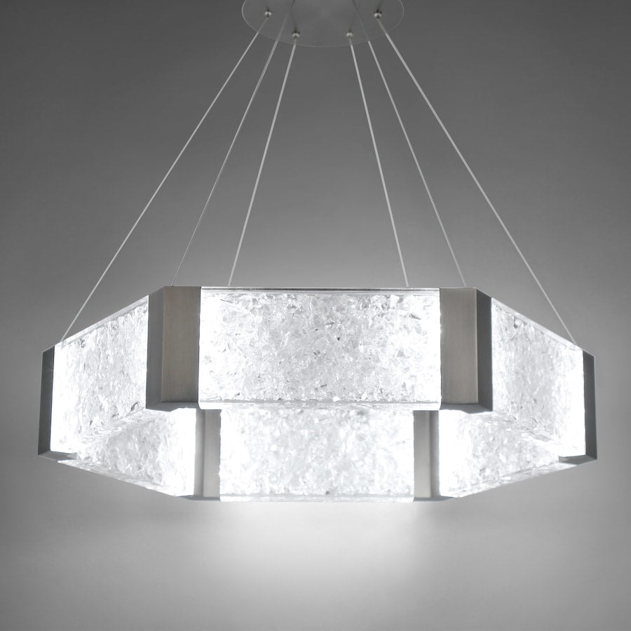Modern Forms Forever 34" Wide LED Suspended Drum Chandelier with K5 Crystal Shades