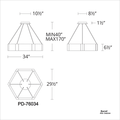Modern Forms Forever 34" Wide LED Suspended Drum Chandelier with K5 Crystal Shades