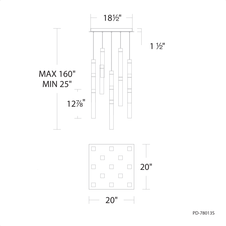 Modern Forms Minx 13 Light 20" Wide LED Crystal Multi Light Pendant