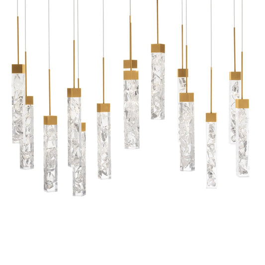 Modern Forms Minx 14 Light 10" Wide LED Crystal Multi Light Pendant