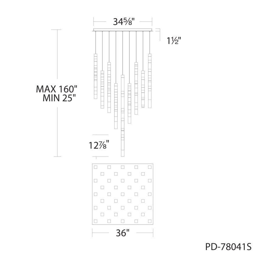 Modern Forms Minx 41 Light 36" Wide LED Crystal Multi Light Pendant