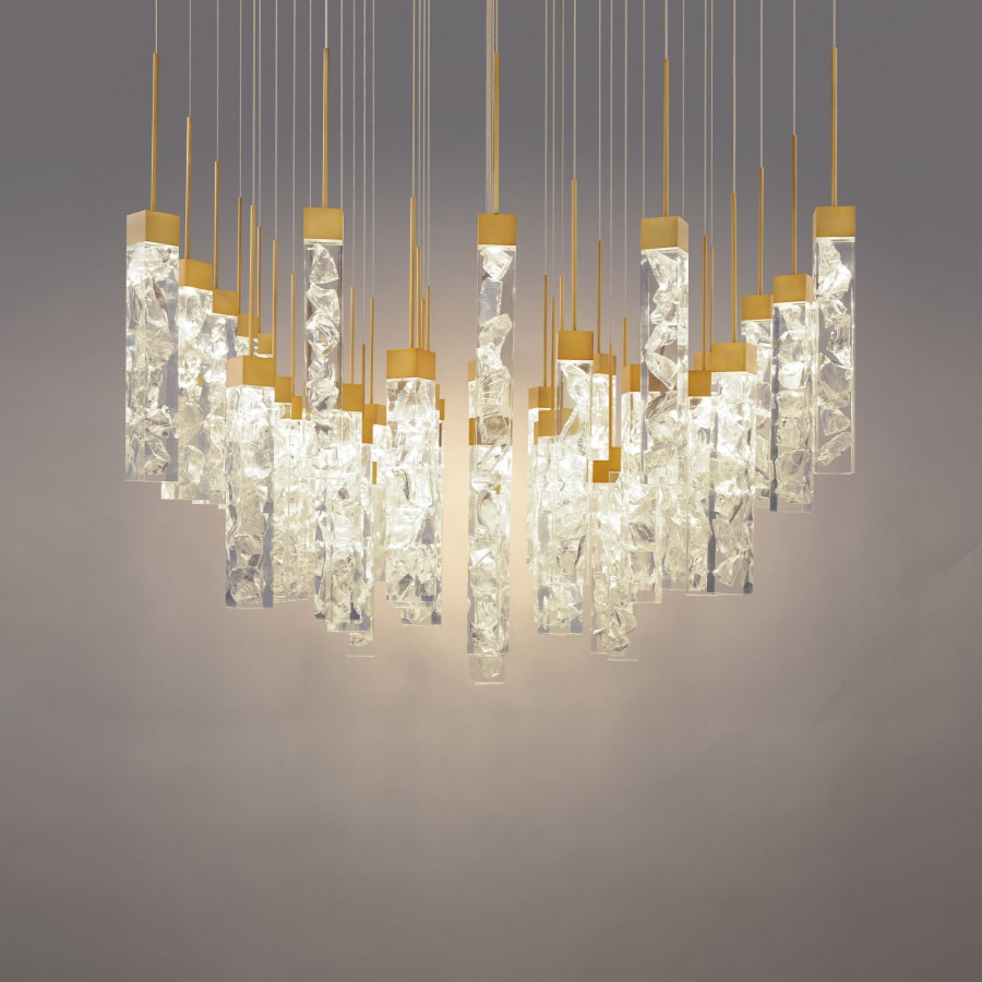 Modern Forms Minx 41 Light 36" Wide LED Crystal Multi Light Pendant