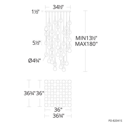 Modern Forms Double Bubble 41 Light 28" Wide LED Suspension Multi Light Pendant