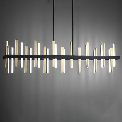 Modern Forms Harmonix 27 Light 56" Wide LED Abstract Linear Chandelier