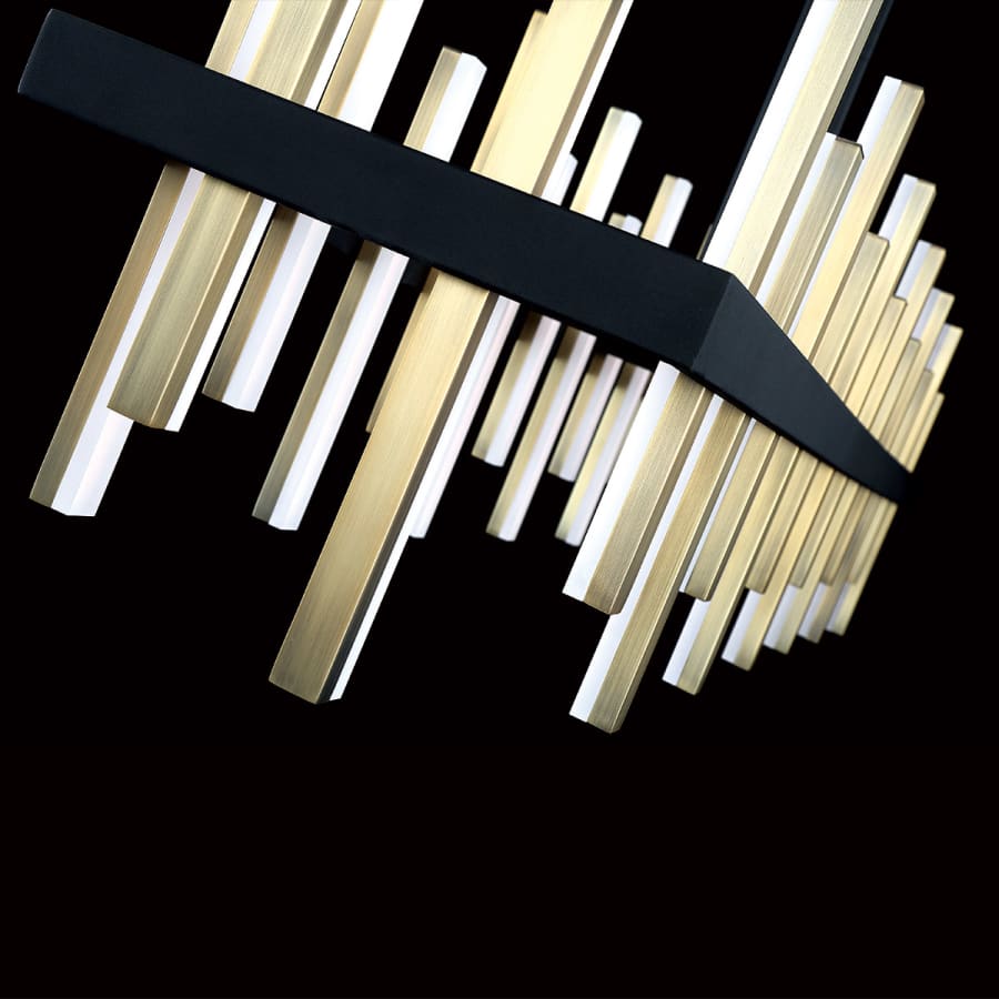 Modern Forms Harmonix 27 Light 56" Wide LED Abstract Linear Chandelier