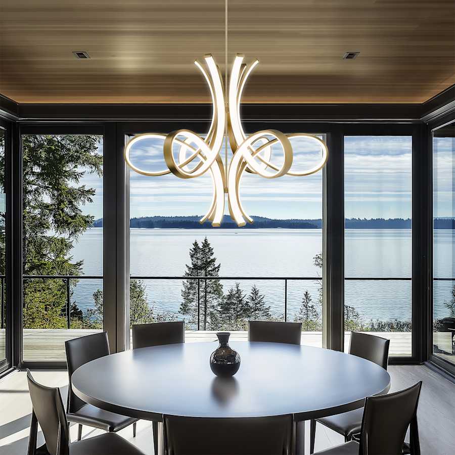 Modern Forms Fleur De Lis 56" Wide LED Abstract Chandelier