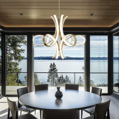 Modern Forms Fleur De Lis 56" Wide LED Abstract Chandelier