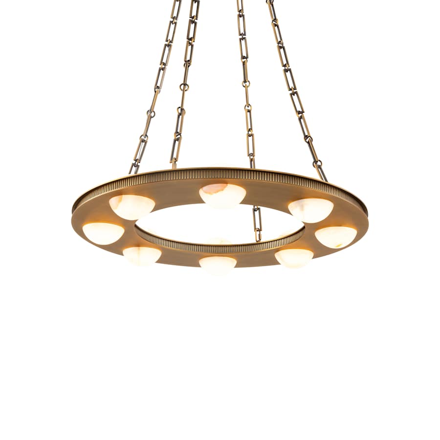 Modern Forms Lorelei 28" Wide LED Ring Chandelier with Natural Jade Stone Shades