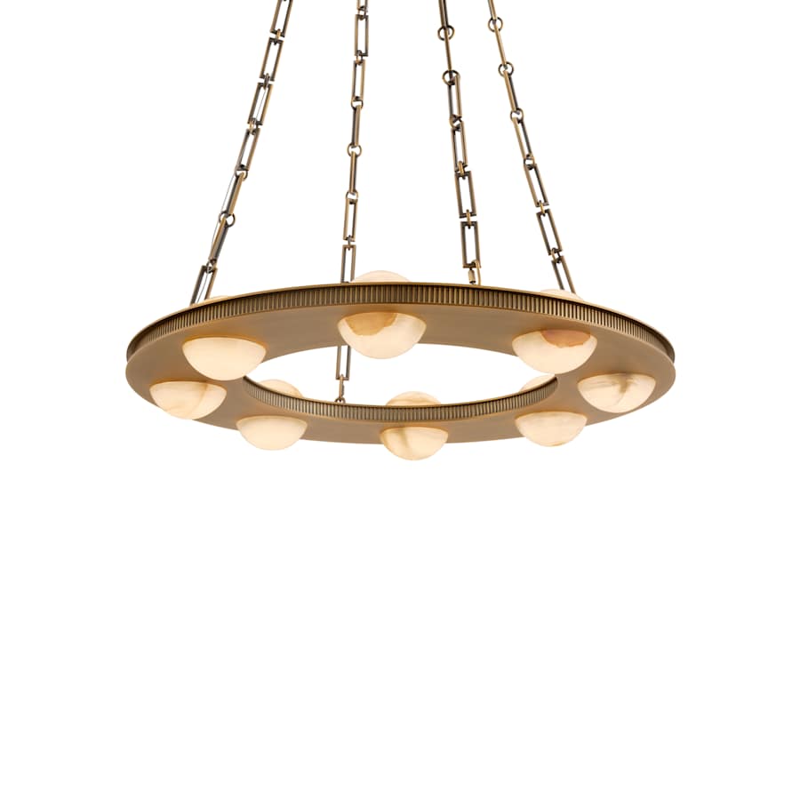 Modern Forms Lorelei 28" Wide LED Ring Chandelier with Natural Jade Stone Shades