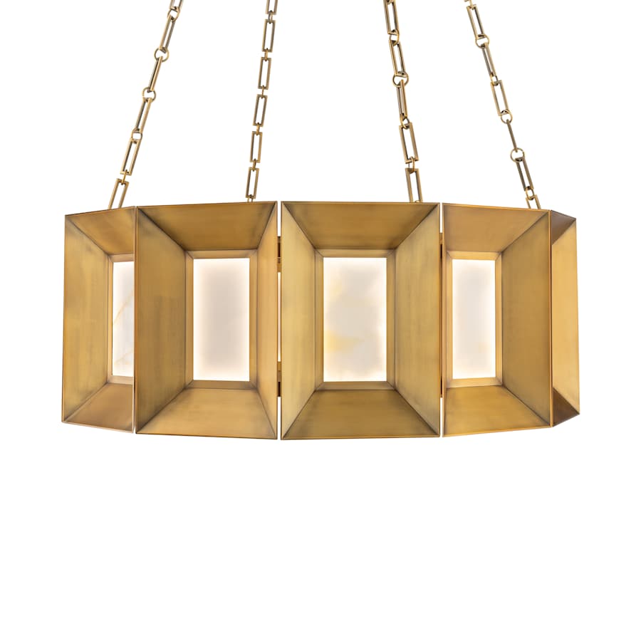 Modern Forms Austen 36" Wide LED Drum Chandelier with Natural Jade Stone Shades