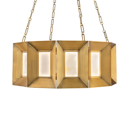 Modern Forms Austen 36" Wide LED Drum Chandelier with Natural Jade Stone Shades