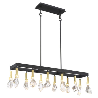 Metropolitan Rare Elements 12 Light 44" Wide LED Linear Chandelier
