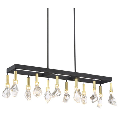 Metropolitan Rare Elements 12 Light 44" Wide LED Linear Chandelier