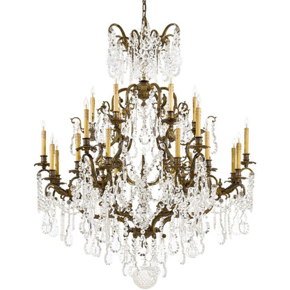 Metropolitan 24 Light 3 Tier Candle Style Crystal Chandelier from the Vintage / Crystal Collection