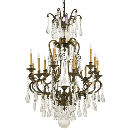 Metropolitan 12 Light 38.25" Width 1 Tier Candle Style Crystal Chandelier from the Vintage / Crystal Collection