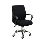back view of elastic office chair cover with clean structure