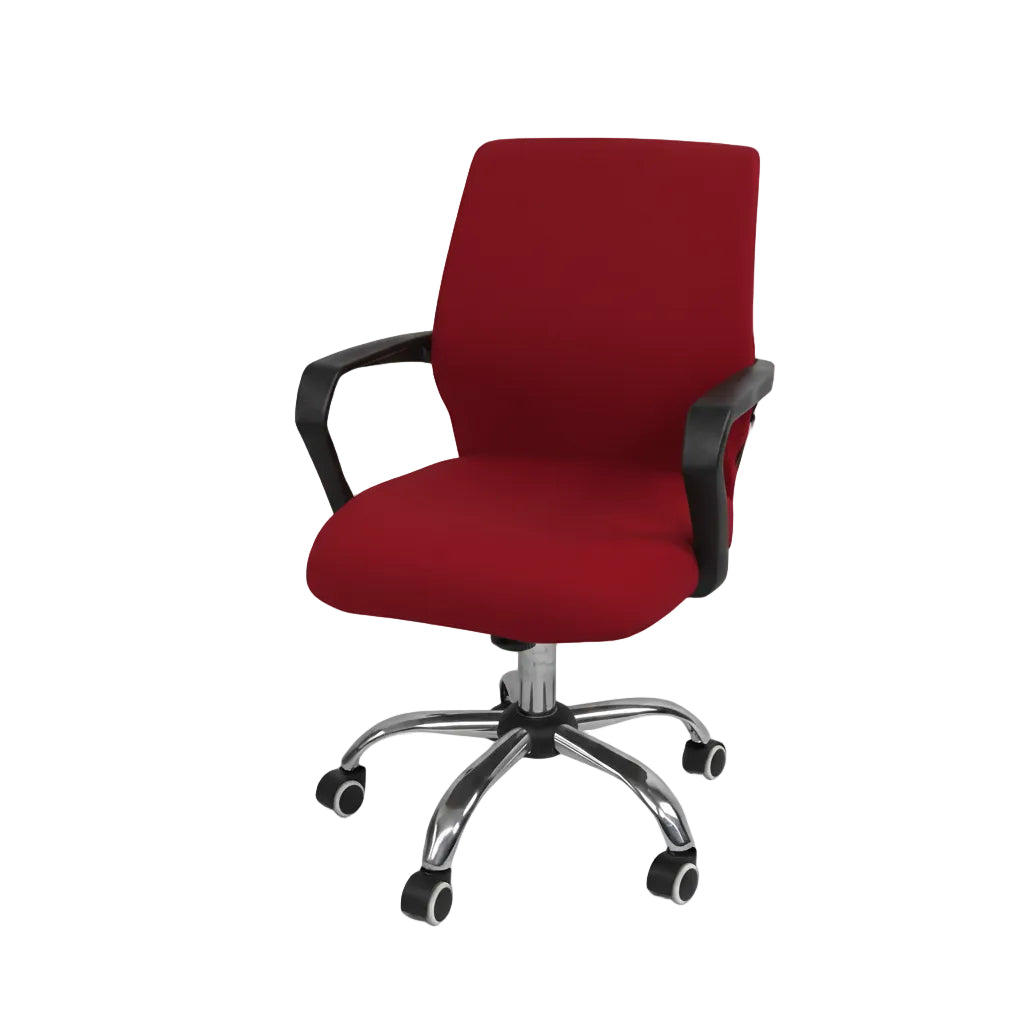 office chair cover placed in modern office interior