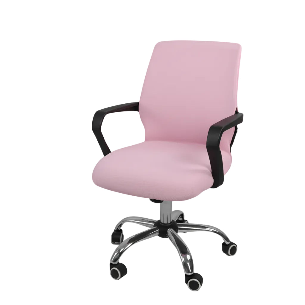 one piece chair cover installed on office chair