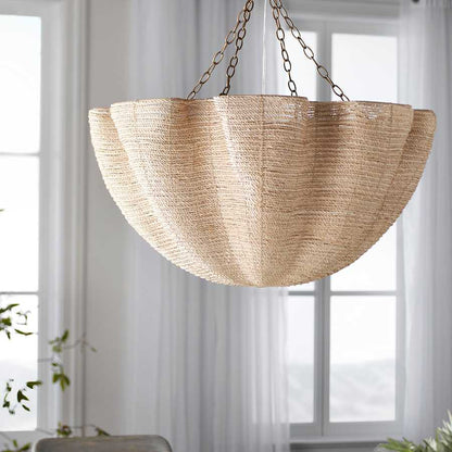 Palecek Isla 3 Light 37" Wide Chandelier