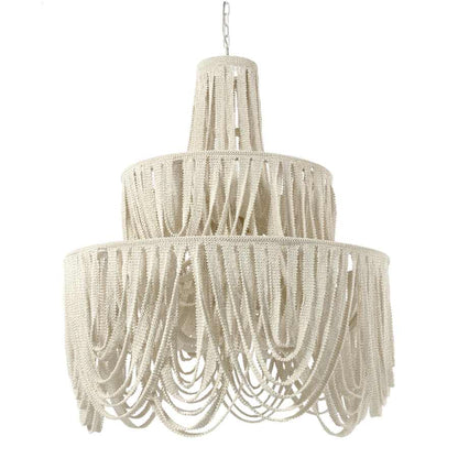 Palecek Selita 8 Light 43" Wide Beaded Ring Chandelier