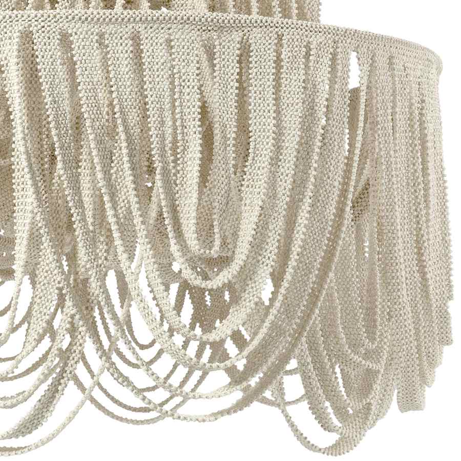 Palecek Selita 8 Light 43" Wide Beaded Ring Chandelier