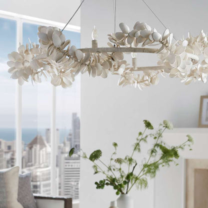 Palecek Roma 6 Light 57" Wide Ring Chandelier