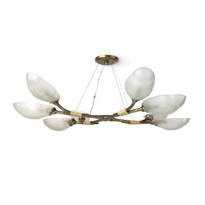 Palecek Terrence 8 Light 50" Wide Linear Chandelier