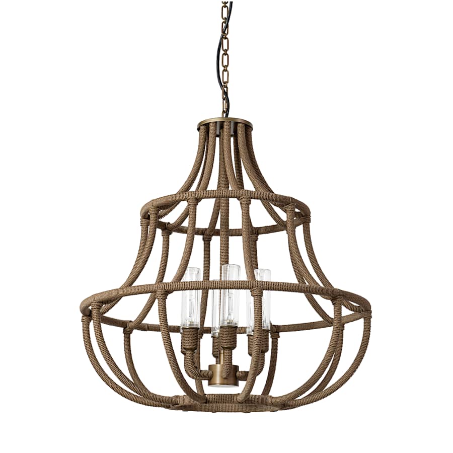 Palecek Yvette 6 Light 28" Wide Empire Outdoor Chandelier