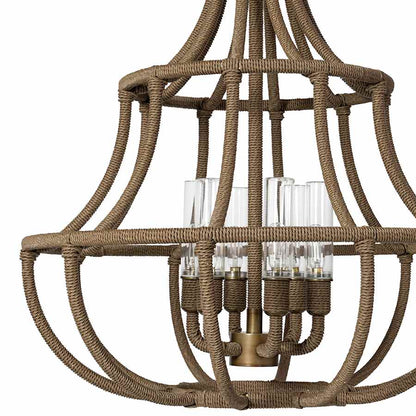 Palecek Yvette 6 Light 28" Wide Empire Outdoor Chandelier