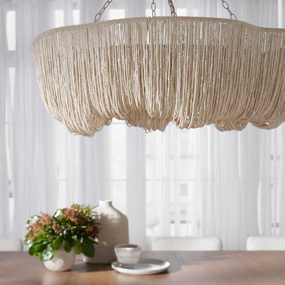 Palecek Lola 6 Light 46" Wide Ring Chandelier