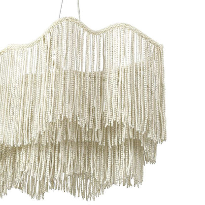 Palecek Elena 6 Light 55" Wide Beaded Linear Chandelier