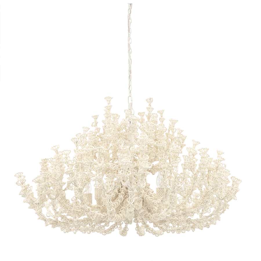 Palecek Seychelles 5 Light 44" Wide Beaded Chandelier