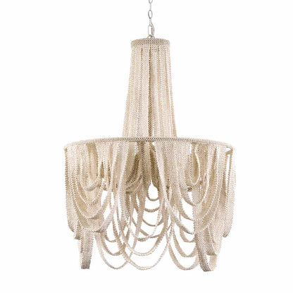 Palecek Selita 4 Light 27" Wide Beaded Ring Chandelier