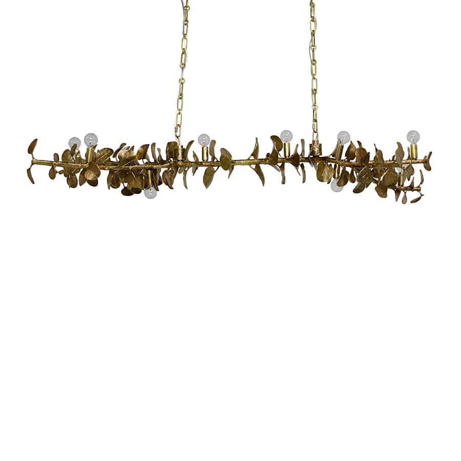 Palecek Eucalyptus 10 Light 61" Wide Linear Chandelier