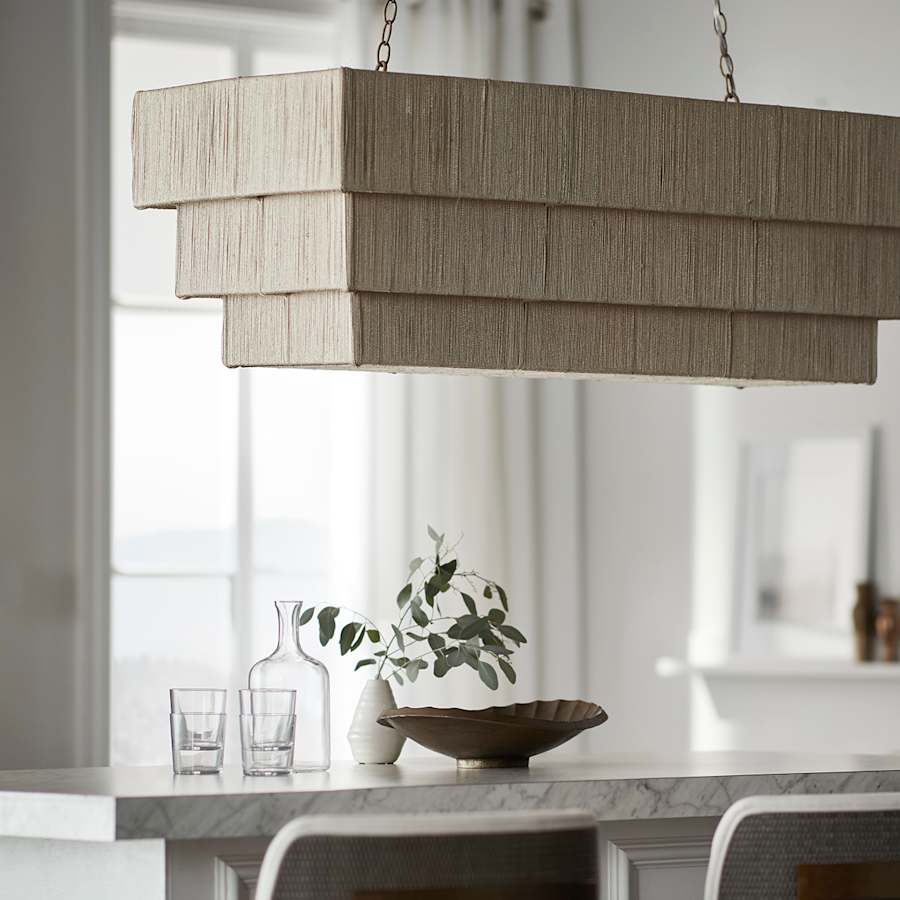 Palecek Everly 3 Light 48" Wide Linear Chandelier