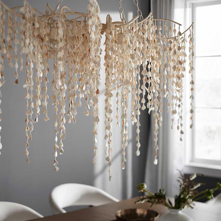 Palecek Calabria 4 Light 48" Wide Beaded Chandelier