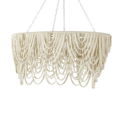 Palecek Selita 4 Light 49" Wide Beaded Ring Chandelier