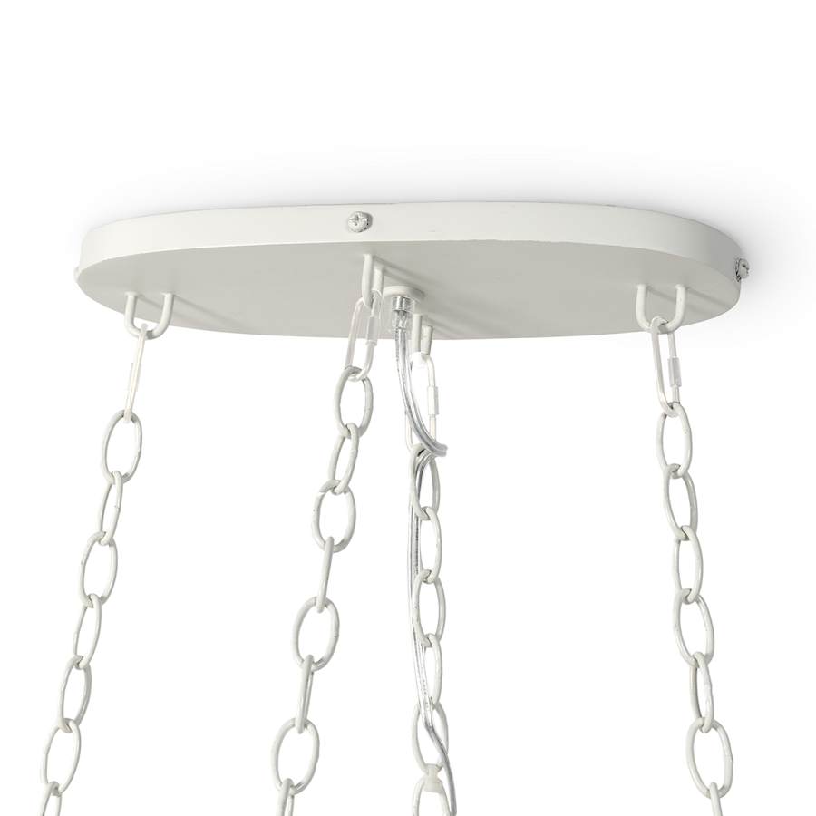 Palecek Selita 4 Light 49" Wide Beaded Ring Chandelier