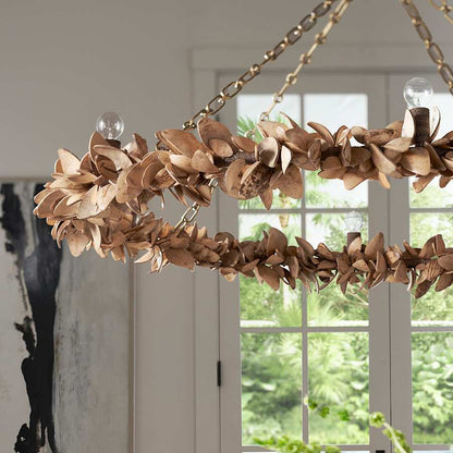 Palecek Siena 4 Light 55" Wide Ring Chandelier