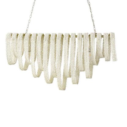 Palecek Raya 3 Light 51" Wide Beaded Linear Chandelier
