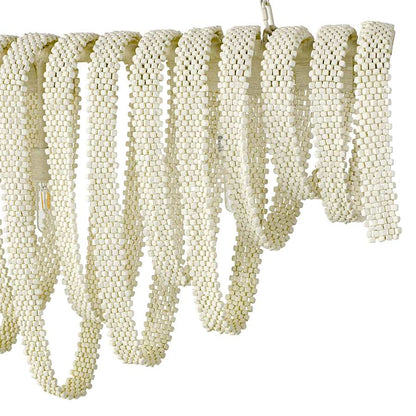 Palecek Raya 3 Light 51" Wide Beaded Linear Chandelier