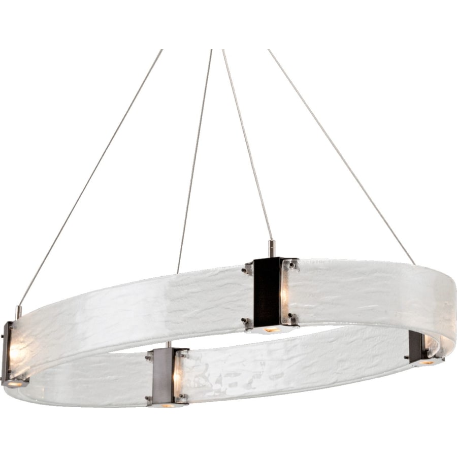 Hammerton Studio Parallel 12 Light 44" Hand Textured Glass LED Chandelier