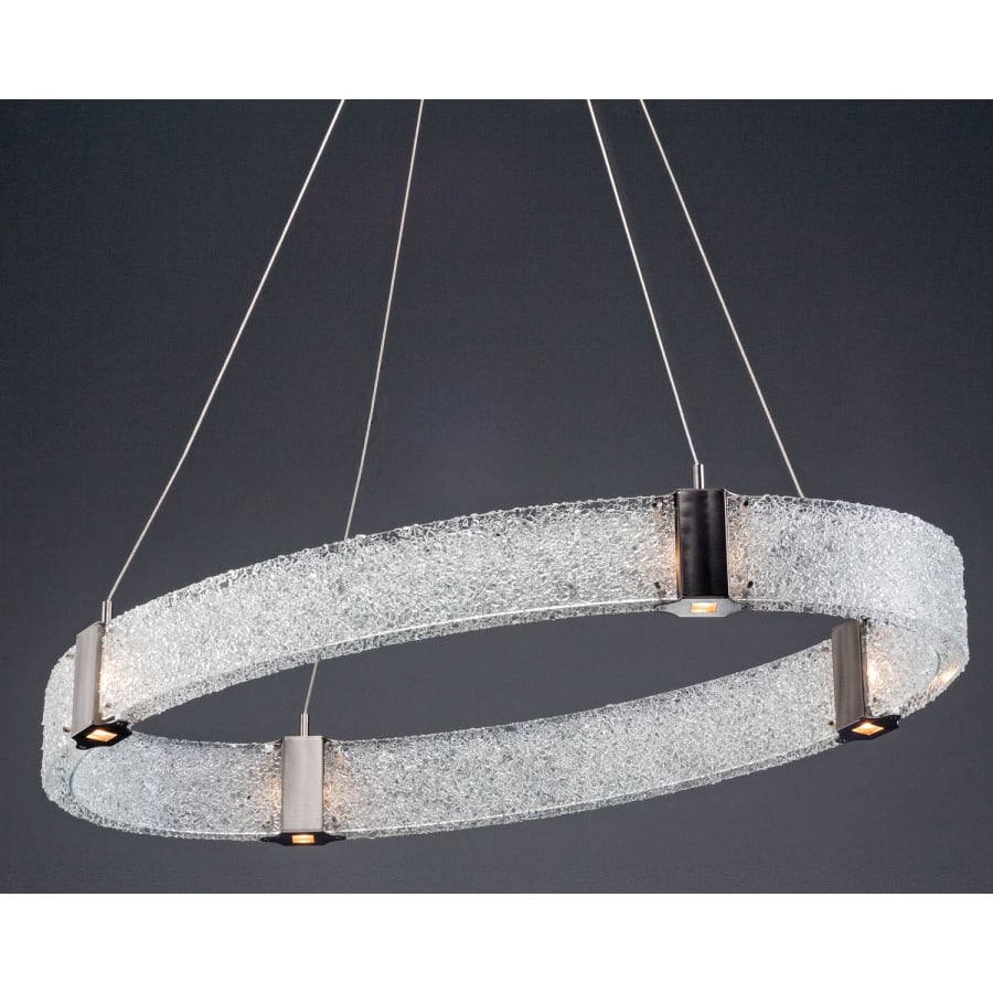 Hammerton Studio Parallel 12 Light 44" Hand Textured Glass LED Chandelier