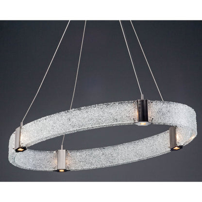 Hammerton Studio Parallel 12 Light 44" Hand Textured Glass LED Chandelier