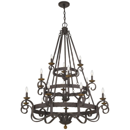 Quoizel Noble 18 Light 48" Wide Taper Candle Chandelier