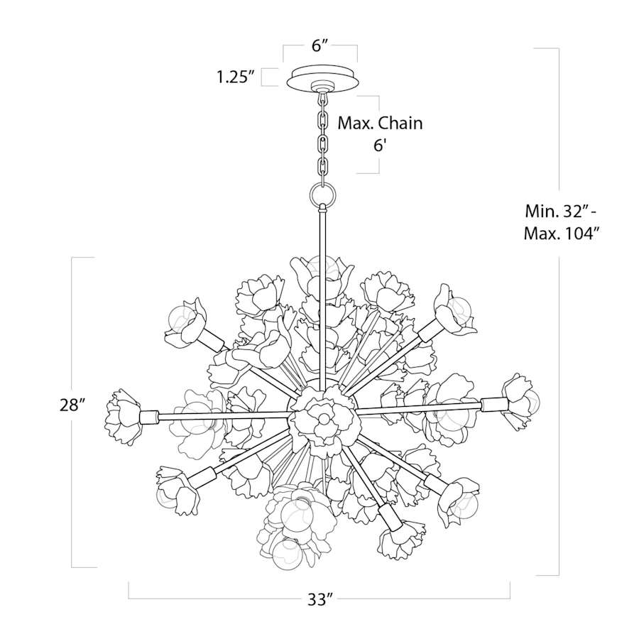 Regina Andrew Adeline 22 Light 33" Wide Sputnik Chandelier