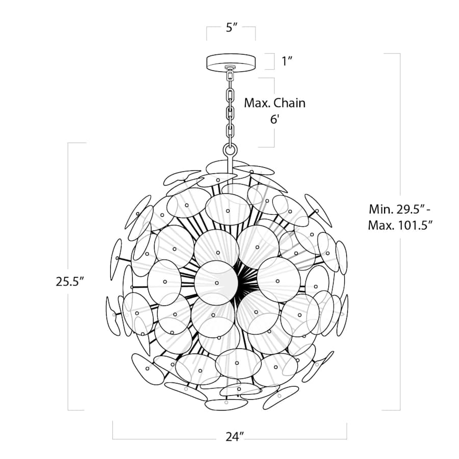 Regina Andrew Poppy 9 Light 24" Wide Globe Chandelier