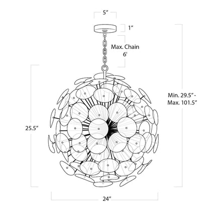Regina Andrew Poppy 9 Light 24" Wide Globe Chandelier