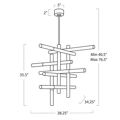 Regina Andrew Cass 8 Light 39" Wide LED Chandelier